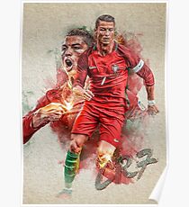 Watercolor CR7 Poster