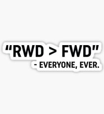 RWD > FWD design Sticker