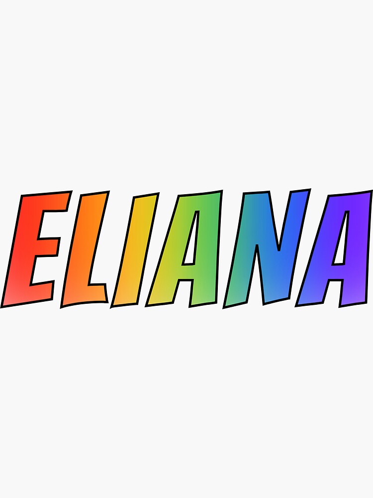 ""ELIANA" First Name Rainbow Gradient Pattern" Sticker for Sale by