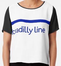 London Underground - Piccadilly Line colour strip sign (roundel) Chiffon Top