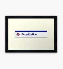 London Underground - Piccadilly Line colour strip sign (roundel) Framed Print