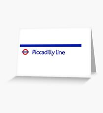 London Underground - Piccadilly Line colour strip sign (roundel) Greeting Card