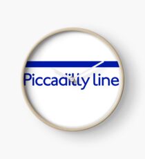 London Underground - Piccadilly Line colour strip sign Clock