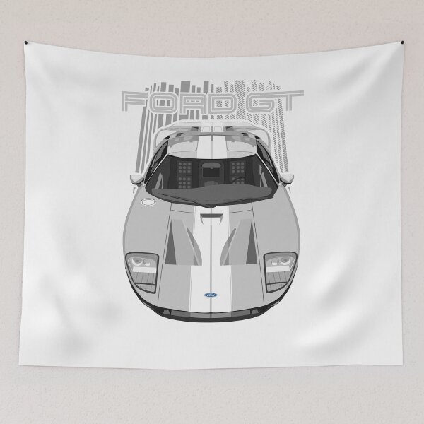 Item preview, Ford GT-2005-2006-silver and white designed and sold by V8social.
