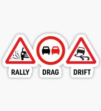 Rally, Drag, Drift sign design Sticker