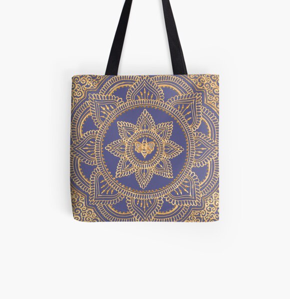 Purple Queen Bee All Over Print Tote Bag