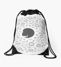 Clothes a circle Drawstring Bag