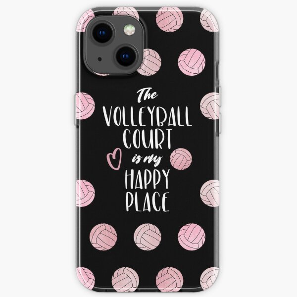 The volleyball court is my happy place iPhone Soft Case