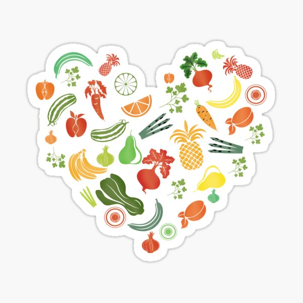 Health Nutrition Heart Sticker