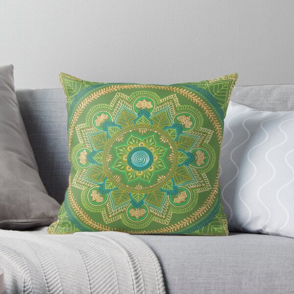 Garden Bees Throw Pillow
