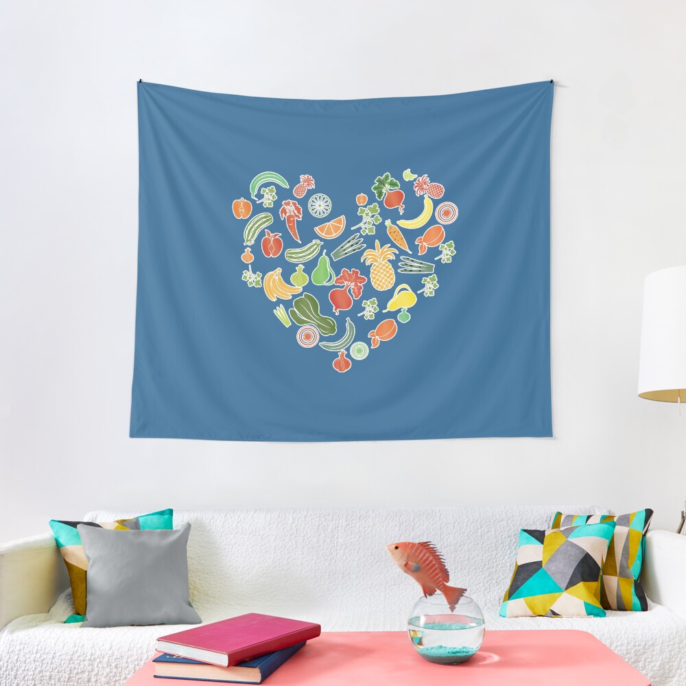 "Health Nutrition Heart" Tapestry for Sale by nicestr Redbubble
