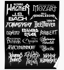 Heavy Metal-style Classical Composers Poster