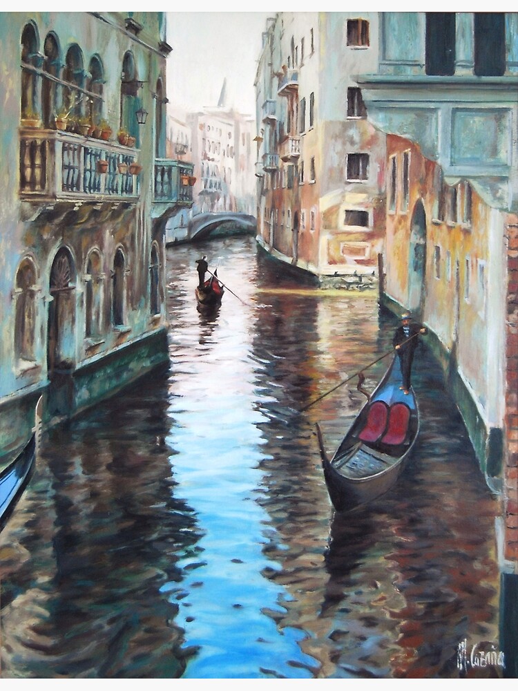 Imagen 3 de 3, Lienzo con la obra Gondolas de Venecia, diseñada y vendida por miquelcazanya.