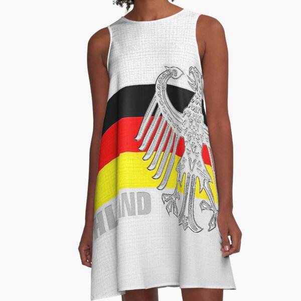 Señoras vestido de Bandera de Alemania Bandera alemana de país Disfraz Elaborado Vestido