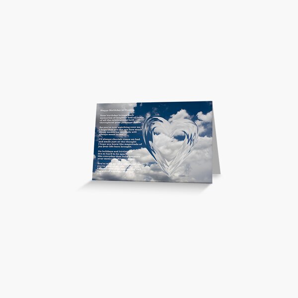 Happy Birthday in Heaven Greeting Card
