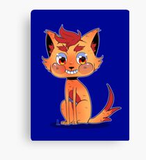 Kitty Fire Canvas Print
