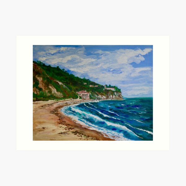 Burnout Beach, Palos Verdes Pennisula Art Print