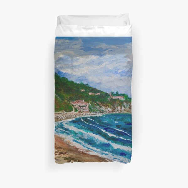 Burnout Beach, Palos Verdes Pennisula Duvet Cover