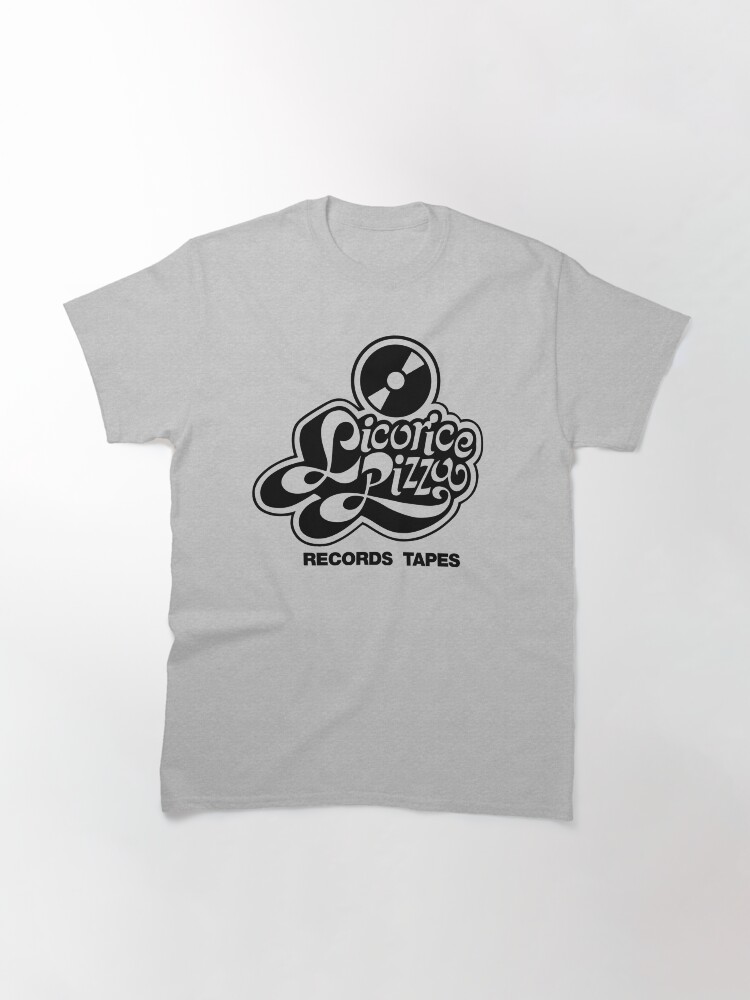 "Licorice Pizza TShirt Stacked Logo Defunct Record Company Tshirt