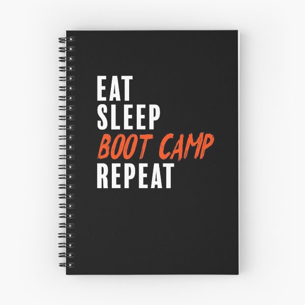 Aperçu de l'œuvre Funny Eat Sleep Bootcamp Répétez Entraînement Fitness Cardio Shirt créée et vendue par LookTwice.