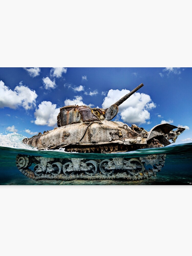 Omaha Beach Dd Sherman Tank Canvas Print