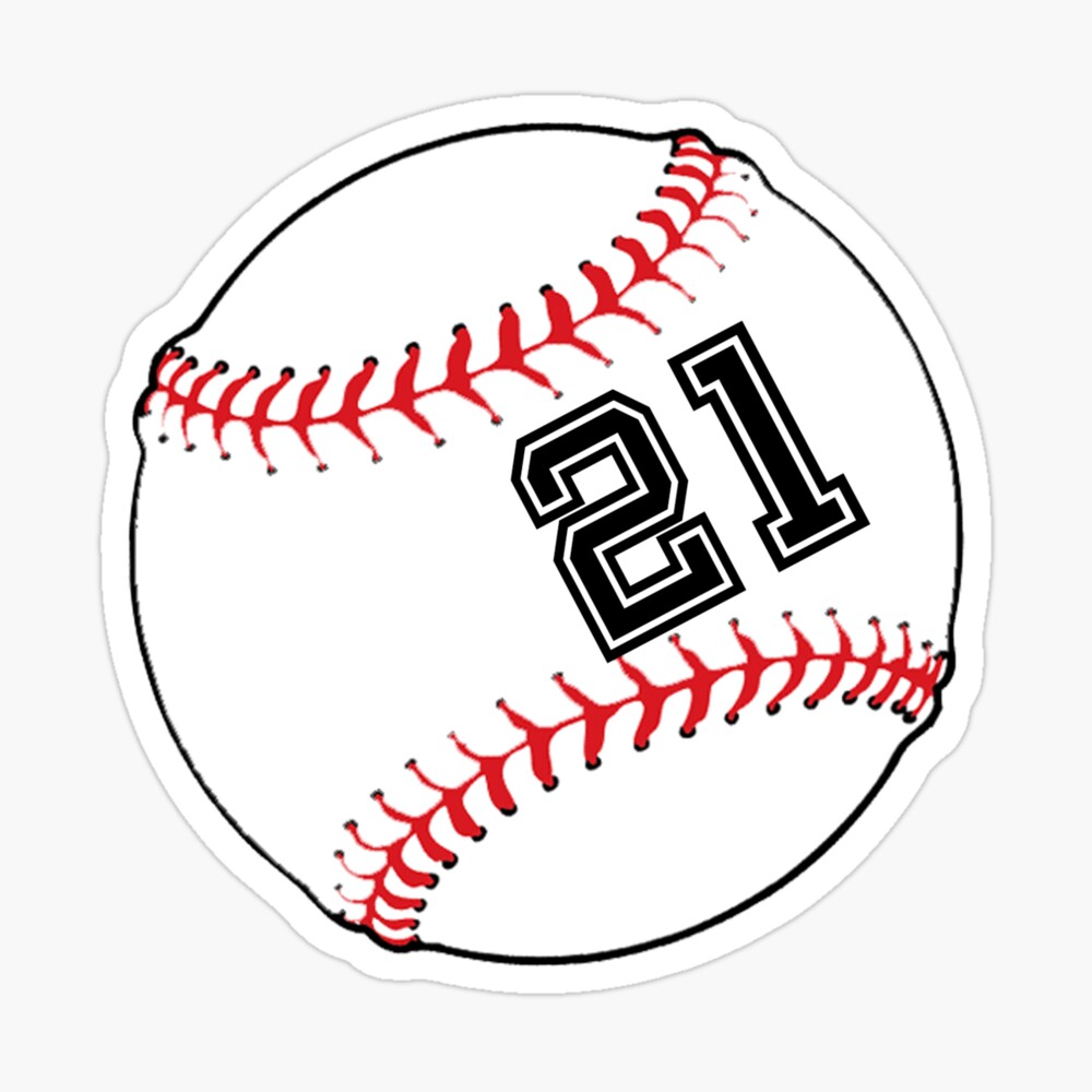 Baseball ball number 21, twenty one  Poster for Sale by