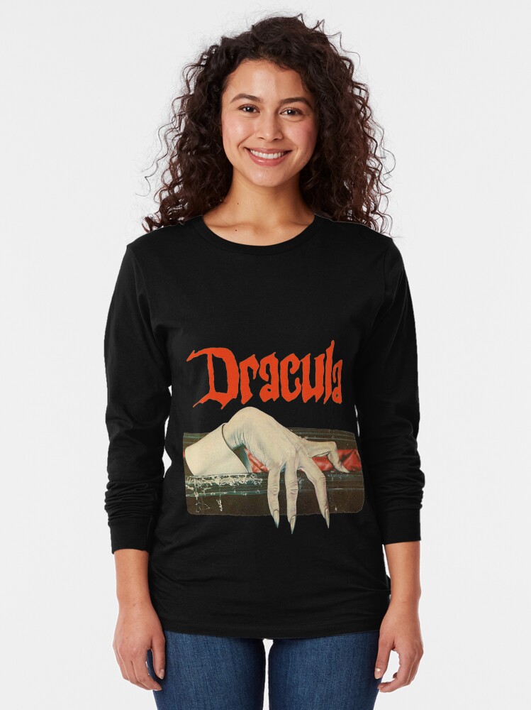 Imagen 2 de 5, Camiseta de manga larga con la obra Vintage Dracula, diseñada y vendida por TorpidNagware.