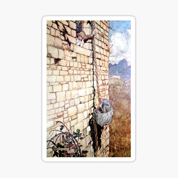 Item preview, Rapunzel - Grimm Brothers - Arthur Rackham  designed and sold by forgottenbeauty.