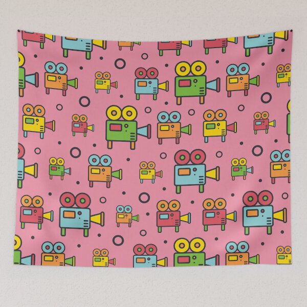 Item preview, Retro projectors line icons seamless pattern. designed and sold by Yury Velikanov.