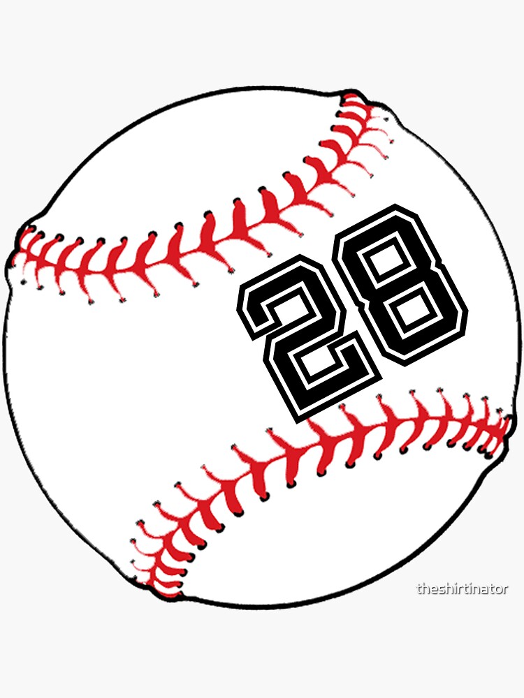 baseball-player-jersey-no-28-back-number-28-ball-sport-sticker-gift