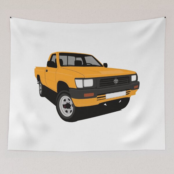 Item preview, Orange Toyota Hilux Pickup truck illustration designed and sold by knappidesign.