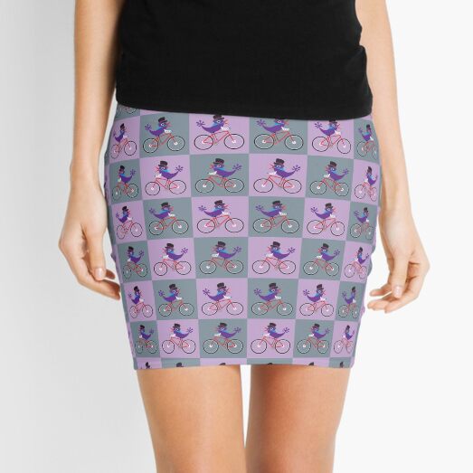 Birdy on a Bike Mini Skirt