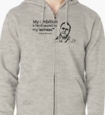 Charles Bukowski Zipped Hoodie