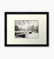 Lámina enmarcada Invierno - Central Park - Bow Bridge - Nueva York