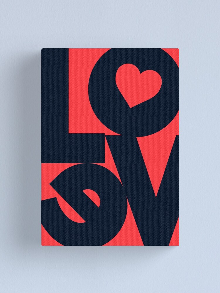 Lienzo «Ilustración de amor, arte de pared, regalo para parejas, presente  para él, para ella, portada del libro, letras, Día de San Valentín» de  Spallutos | Redbubble