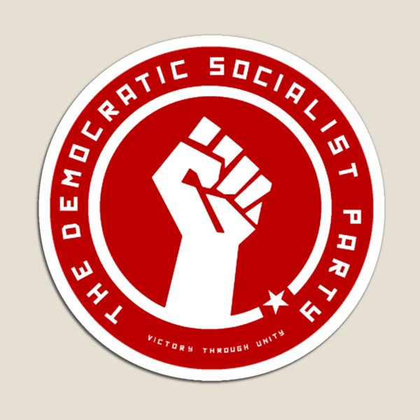 Vista previa del artículo con la obra «Socialistas Demócratas de América», diseñado y vendido por BernedMyToast.