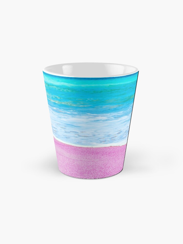 Trendy modern pink blue abstract pattern Coffee Mug by Pink Water