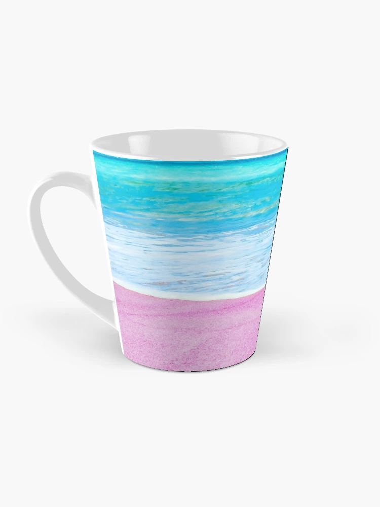 Trendy modern pink blue abstract pattern Coffee Mug by Pink Water