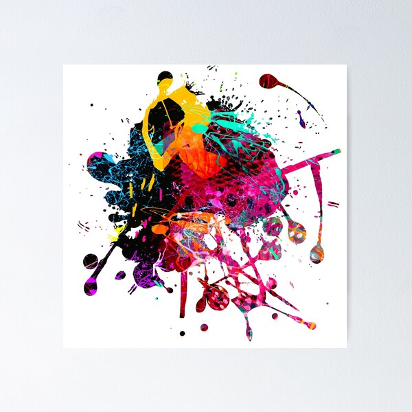 Item preview, Funky art: Splash colors, abstract design designed and sold by aronia.