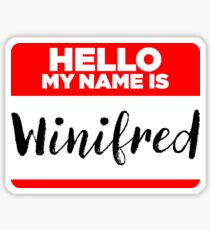 My Name Is Winifred - Introduction Hipster Sticker Tag Sticker