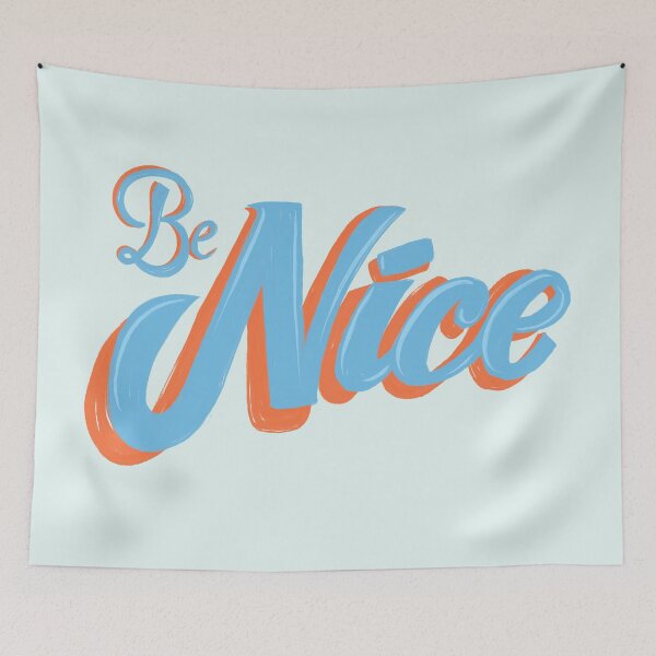 Item preview, Be Nice - Vintage Hand Painted Sign  designed and sold by BunnyThePainter.