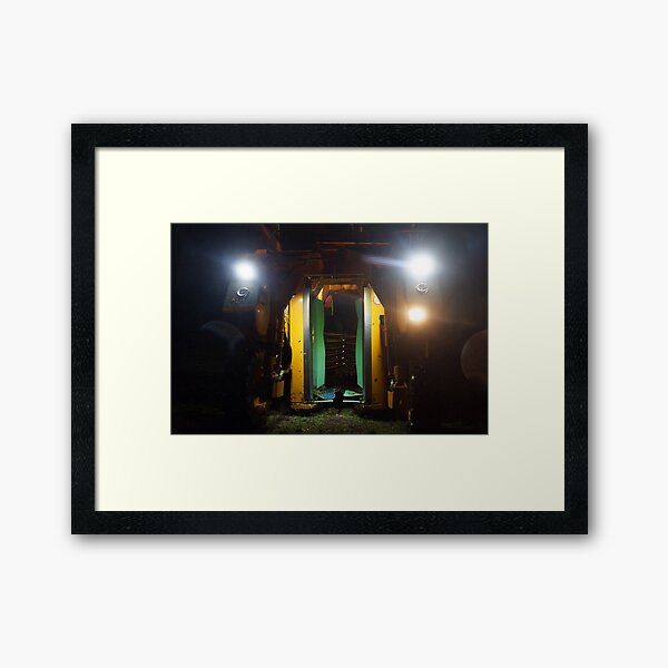 Grape Harvester - Magpie Springs - Adelaide Hills Wine Region - Fleurieu Peninsula - Winery Framed Art Print