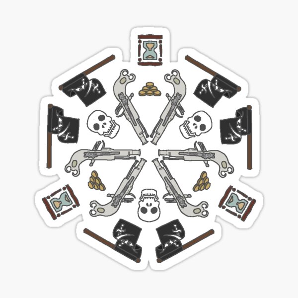 piratey pattern Sticker