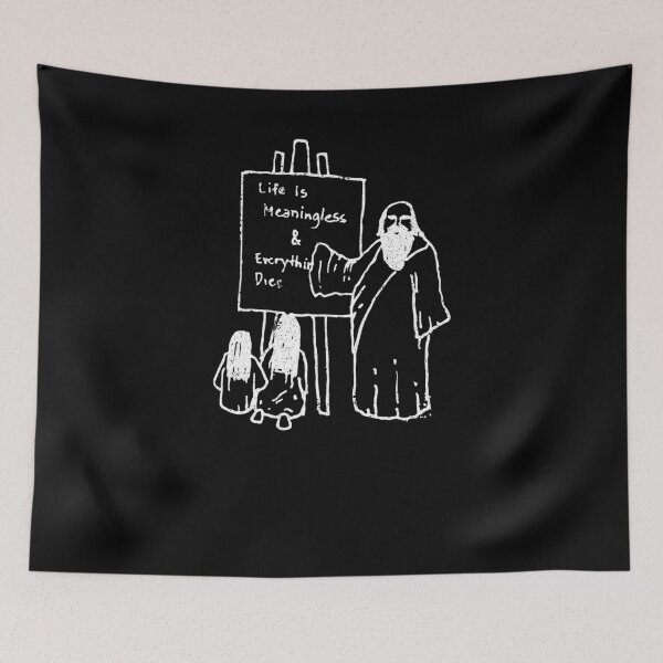 Aperçu de l'œuvre La vie drôle est sans signification Nihilism Philosophy Nihilist Shirt créée et vendue par LookTwice.