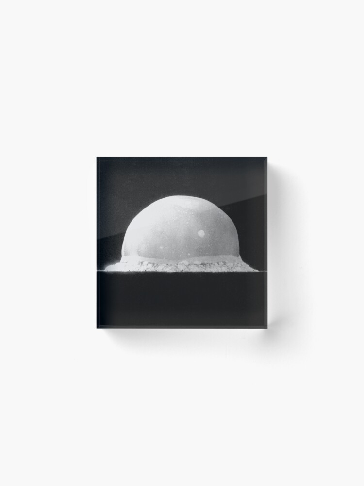 Alternate view of Trinity Nuclear Test Bomb Fireball - 1945 Acrylic Block