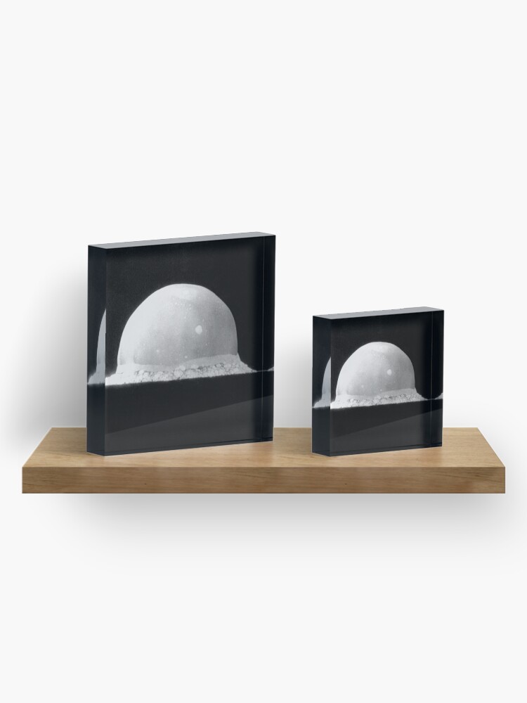 Alternate view of Trinity Nuclear Test Bomb Fireball - 1945 Acrylic Block
