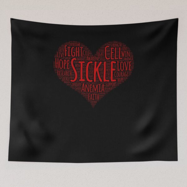 Item preview, Funny Sickle Cell Anemia Word Heart Awareness Survivor Shirt designed and sold by LookTwice.