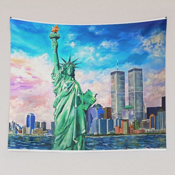 Item preview, NYC, WTC, Twin Towers, Statue of Liberty designed and sold by galina-art.