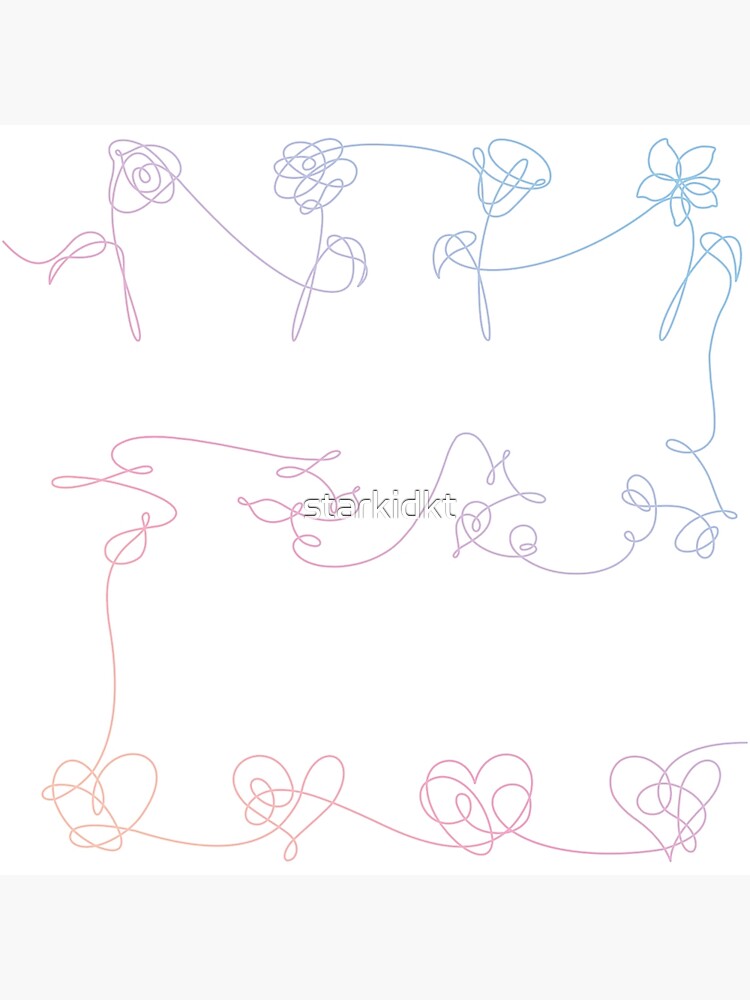 Bts Love Yourself Her Tear Answer Gradient On White Ver Postcard By Starkidkt Redbubble