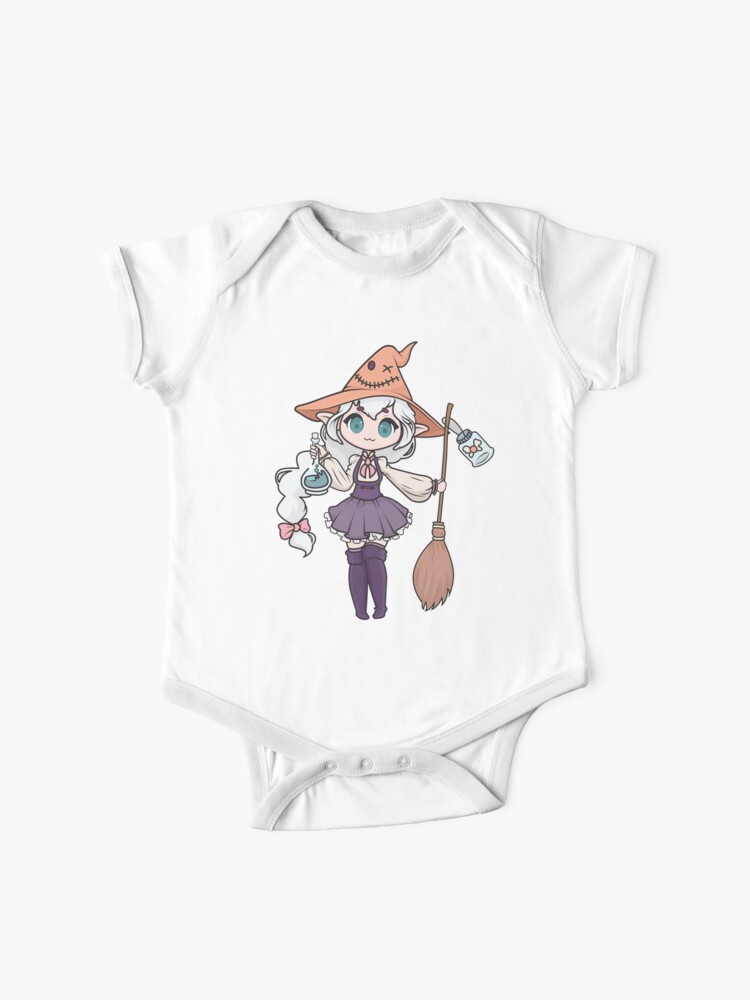 Baby witch on broom, baby bodysuit baby's